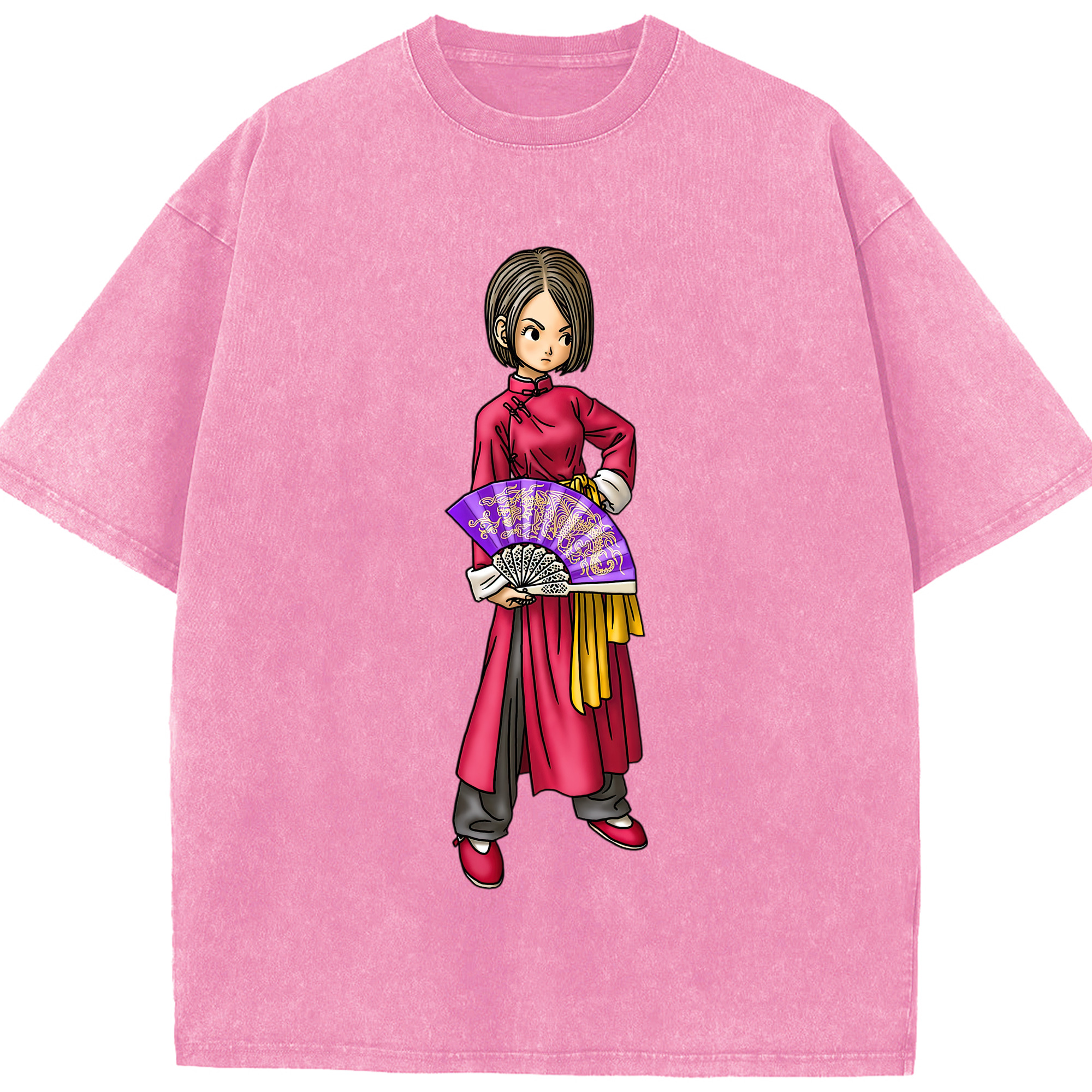 （画像用） ドラゴンクエスト Doragon Kuesuto Dragon Quest 綿100% ヴィンテージ風 半袖Tシャツ（フロントプリント）